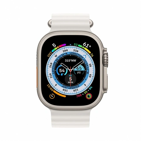 Фото-4 Умные часы Apple Watch Ultra 49 мм, GPS + Cellular, титан, ремешок Ocean белый