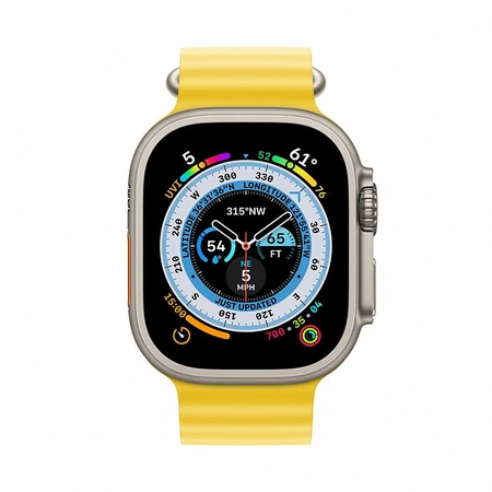 Фото-4 Умные часы Apple Watch Ultra 49 мм, GPS + Cellular, титан, ремешок Ocean жёлтый