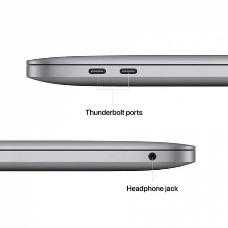 Фото-2 Ноутбук Apple MacBook Pro 13" (2022) 8-Core M2, 8 ГБ, 256 Гб SSD серый космос 