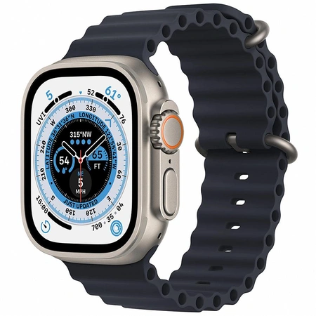 Фото-1 Умные часы Apple Watch Ultra 49 мм, GPS + Cellular, титан, ремешок Ocean «Тёмная ночь»