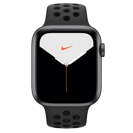 Фото-2 Умные часы Apple Watch Nike Series 5 44 мм, алюминий «серый космос», спортивный ремешок Nike цвета «антрацитовый/чёрный»
