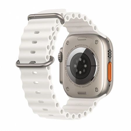 Фото-3 Умные часы Apple Watch Ultra 49 мм, GPS + Cellular, титан, ремешок Ocean белый