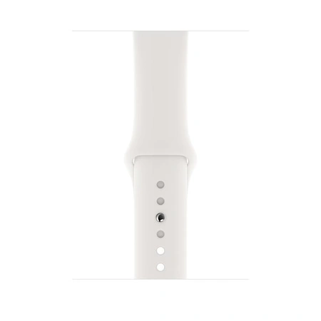 Фото-3 Умные часы Apple Watch Series 5 44 мм, алюминий серебристый, спортивный ремешок белого цвета
