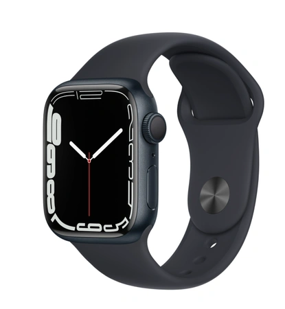 фото главное Часы Apple Watch Series 7 GPS 41mm Aluminum Case with Sport Band (Черный/ Темная ночь)