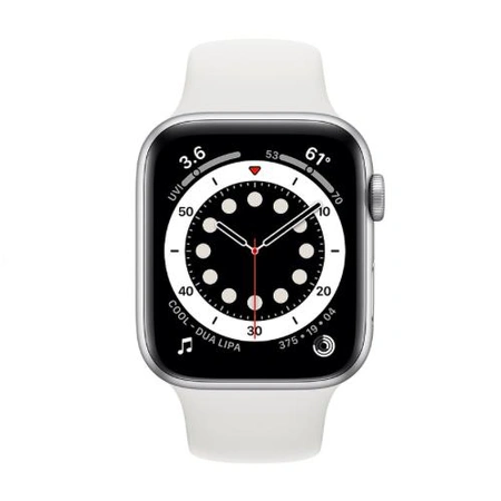 Фото-2 Умные часы Apple Watch Series 6 40 мм, алюминий серебристый, спортивный ремешок белого цвета