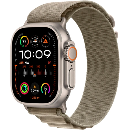 фото главное Умные часы Apple Watch Ultra 2 49 мм, GPS + Cellular, титан, ремешок Alpine оливковый