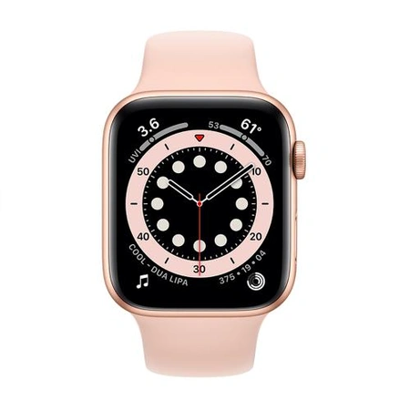 Фото-2 Умные часы Apple Watch Series 6 40 мм, алюминий золотистый, спортивный ремешок цвета «розовый песок»