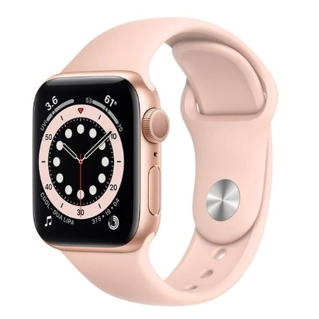 Фото-1 Умные часы Apple Watch Series 6 40 мм, алюминий золотистый, спортивный ремешок цвета «розовый песок»