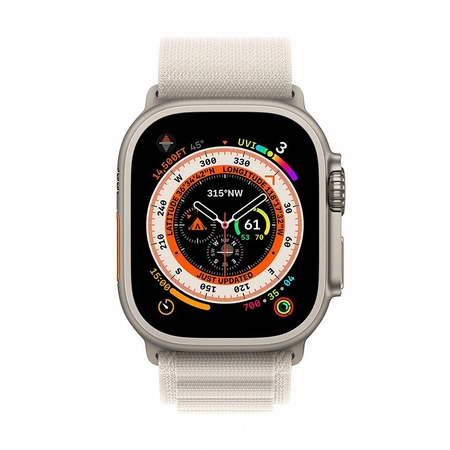 Фото-4 Умные часы Apple Watch Ultra 49 мм, GPS + Cellular, титан, ремешок Alpine «Сияющая звезда»