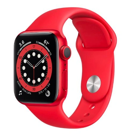 фото главное Умные часы Apple Watch Series 6 40 мм, алюминий (PRODUCT)RED, спортивный ремешок красного цвета