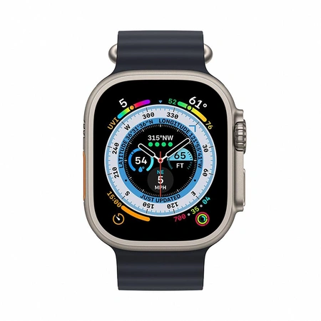 Фото-4 Умные часы Apple Watch Ultra 49 мм, GPS + Cellular, титан, ремешок Ocean «Тёмная ночь»