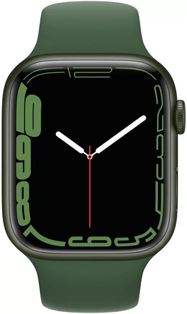 Фото-1 Часы Apple Watch Series 7 GPS 45mm Aluminum Case with Sport Band (Зеленый / Зеленый клевер)