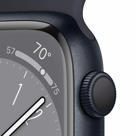 Фото-5 Умные часы Apple Watch Series 8 45 мм, GPS, алюминий «тёмная ночь», спортивный ремешок «тёмная ночь»