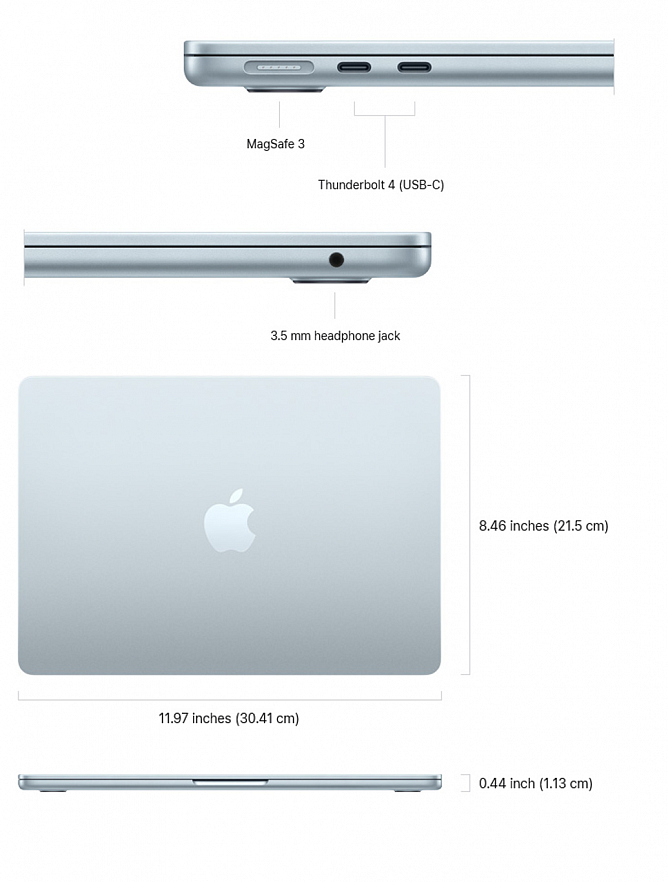 Apple MacBook Air 13 M5 (10-Core, GPU 10-Core, 16GB, 1TB) Midnight